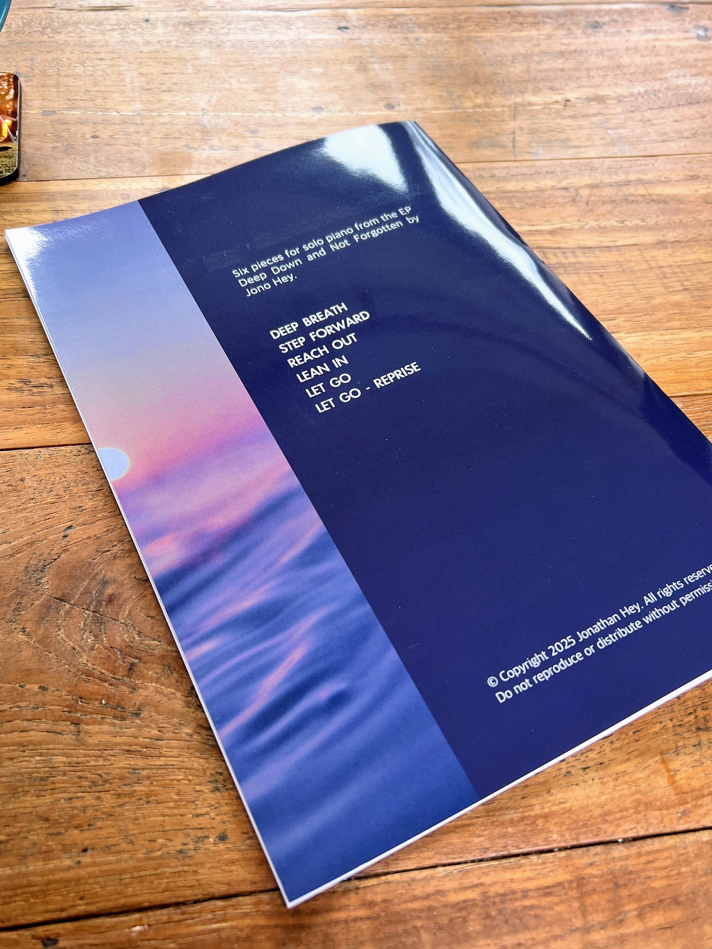 Deep Down and Not Forgotten - Printed sheet music book for solo piano