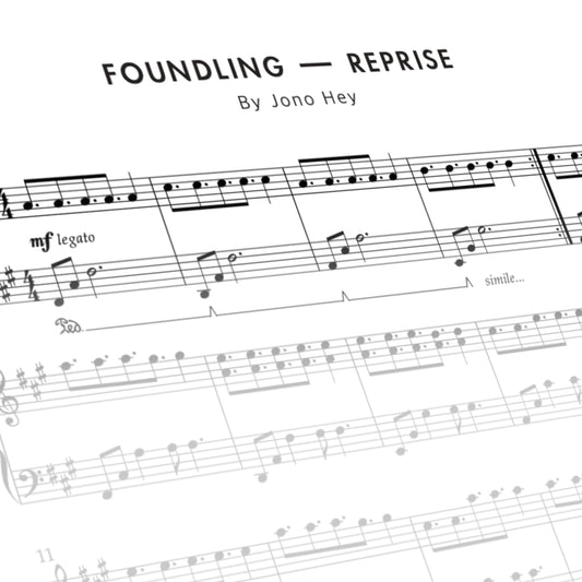 Foundling - Reprise (and slow) - Piano Solo version - sheet music (pdf download)