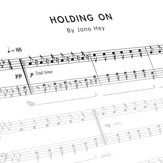 Holding On - sheet music (pdf download)